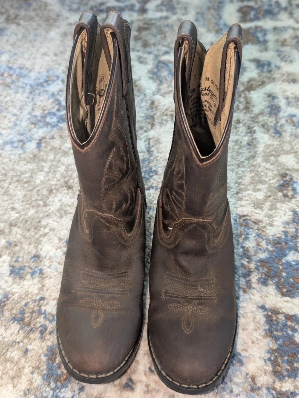 Masterson Boot Co. Kids Brown Leather Cowboy Boots